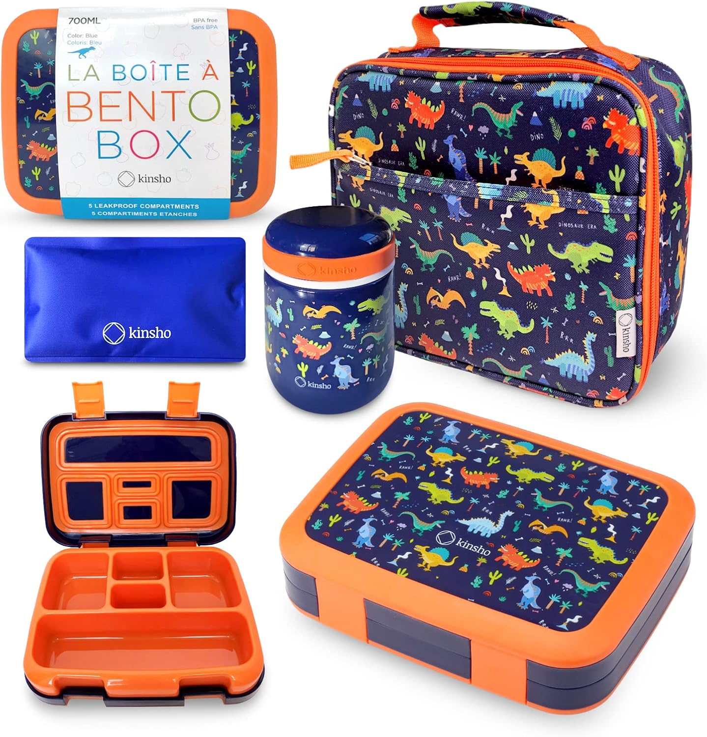 Bento Box with Thermal Food Jar and Insulated Lunch Bag Set