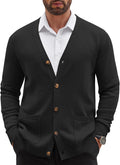 Men's Cardigan Sweater V Neck Button Down - Casual Layering Classic