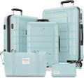 SHOWKOO Luggage Sets 5pc Expandable PC+ABS Suitcase Set - Durable