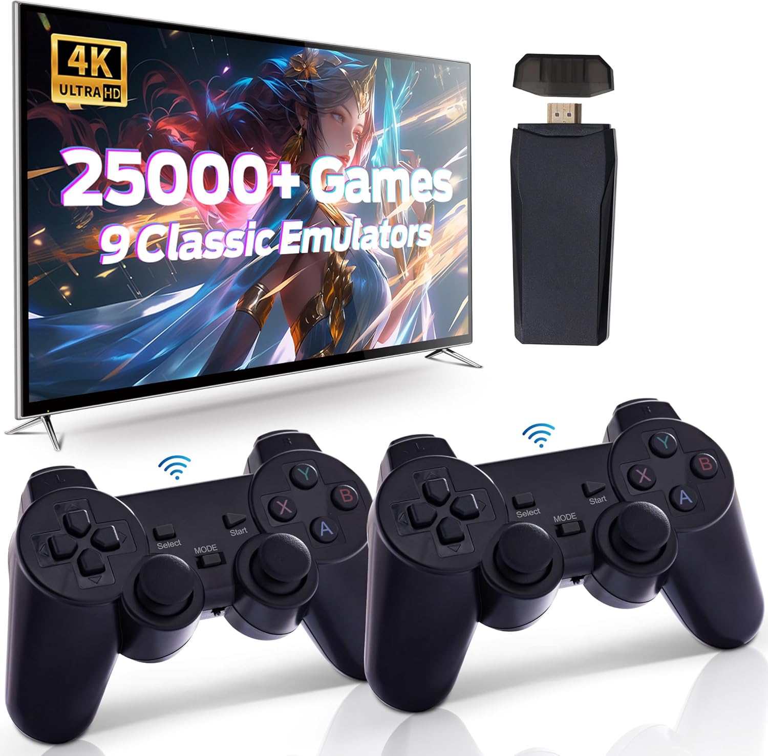 Moajerry Retro Game Console: 25000+ Built-in Games