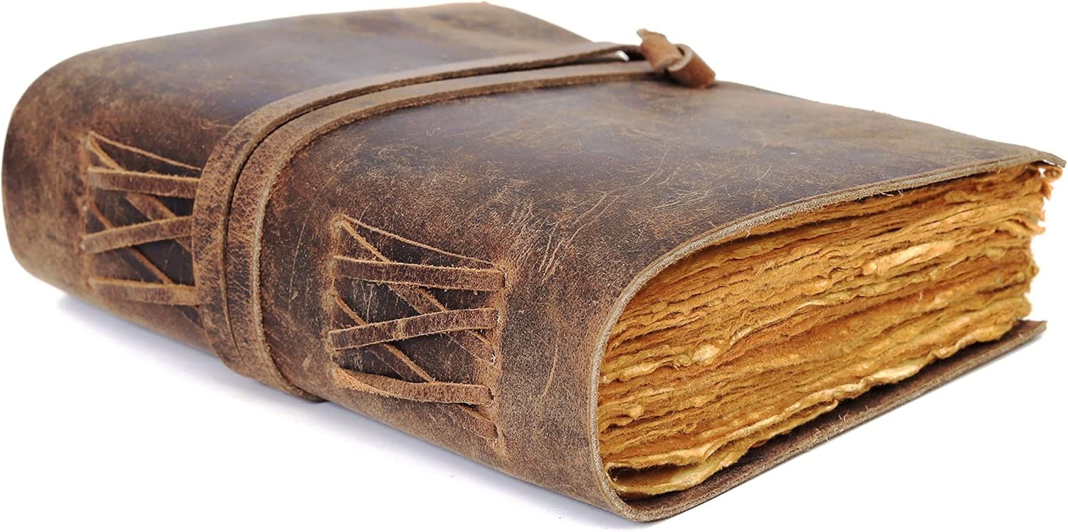 Vintage Leather Journal - Creative Handmade Art
