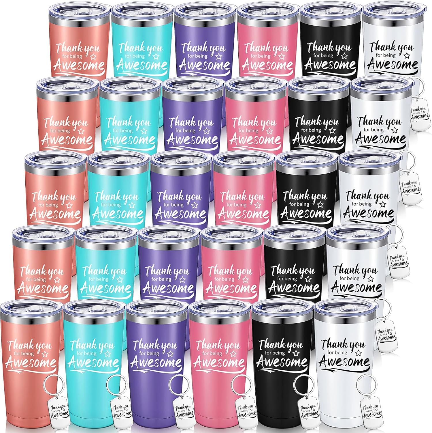 Thank You for Being Awesome Tumbler Set - 60 Pieces Gift Set