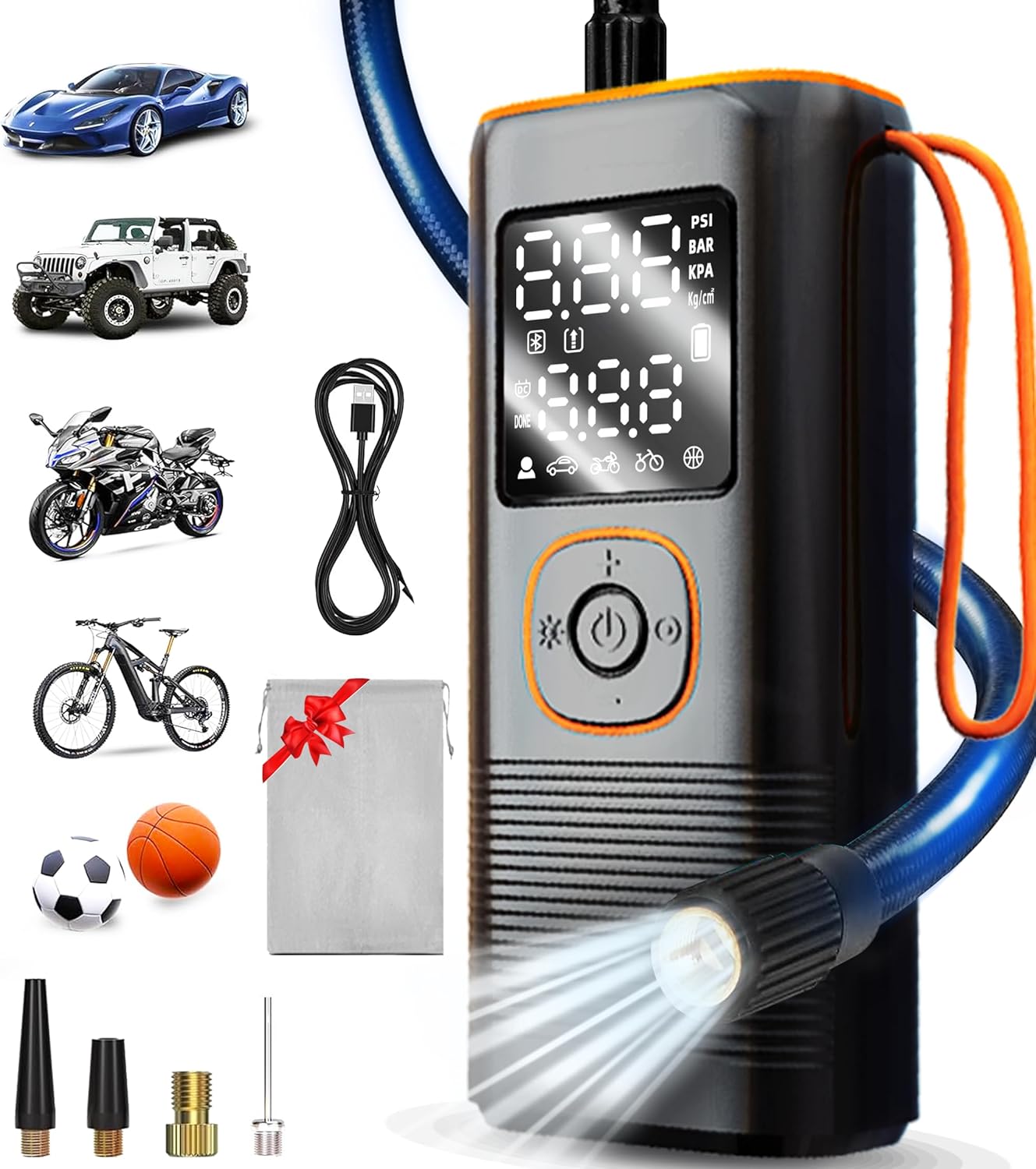 iProda 160PSI Portable Tire Inflator - Ultimate On-the-Go Air Pump