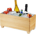 Twine Ice Bucket Wood and Galvanized Metal Tub - Farmhouse Wine Bucket