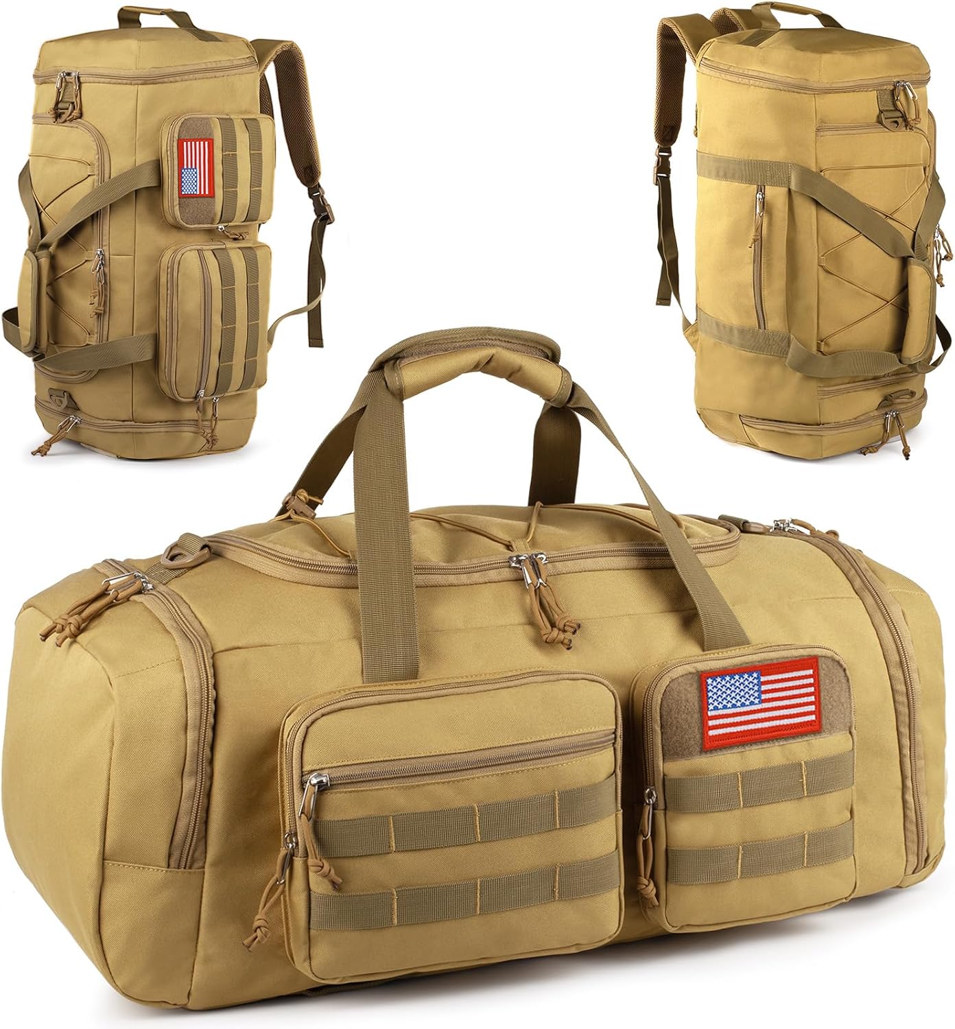 Tactical Gym Bag for Men with Shoe Compartment and Wet Pocket