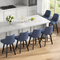 Counter Height Swivel Bar Stool 24 in Upholstered PU Leather - Set