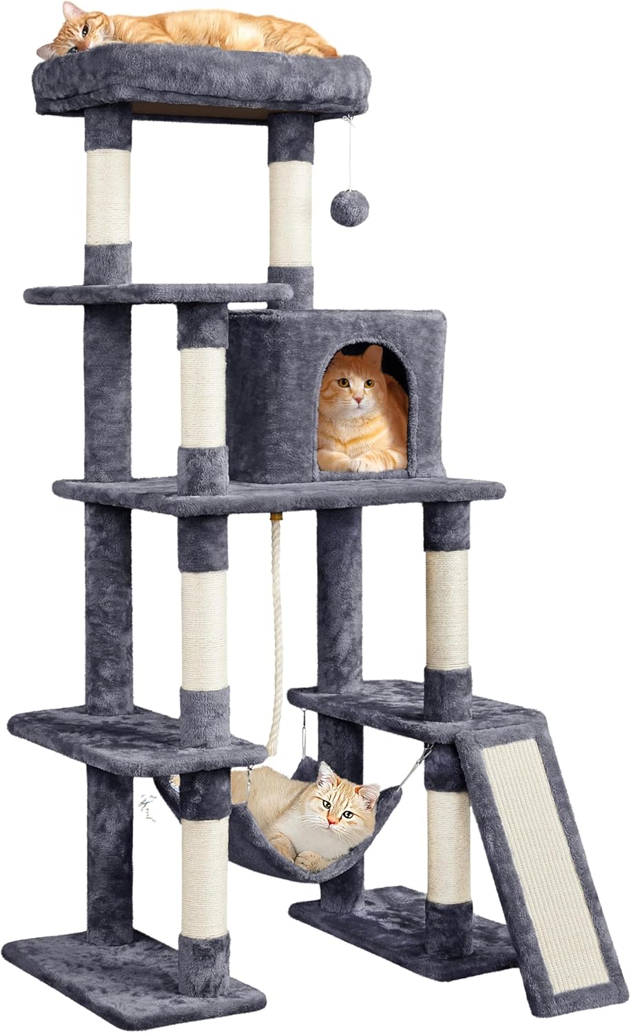 Yaheetech 54in Cat Tree Tower for Indoor Cats with Hammock