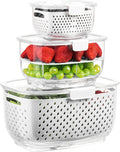 LUXEAR Fresh Produce Storage Containers Set for Fruits & Veggies