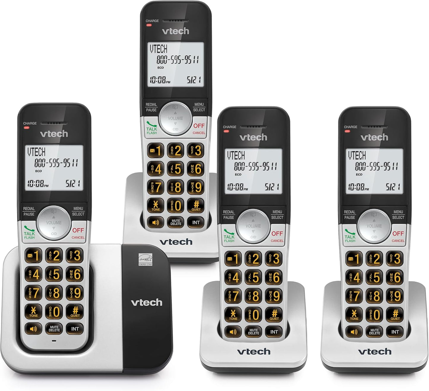 VTech VG231-4 Cordless Phone with Large Display and Big Buttons