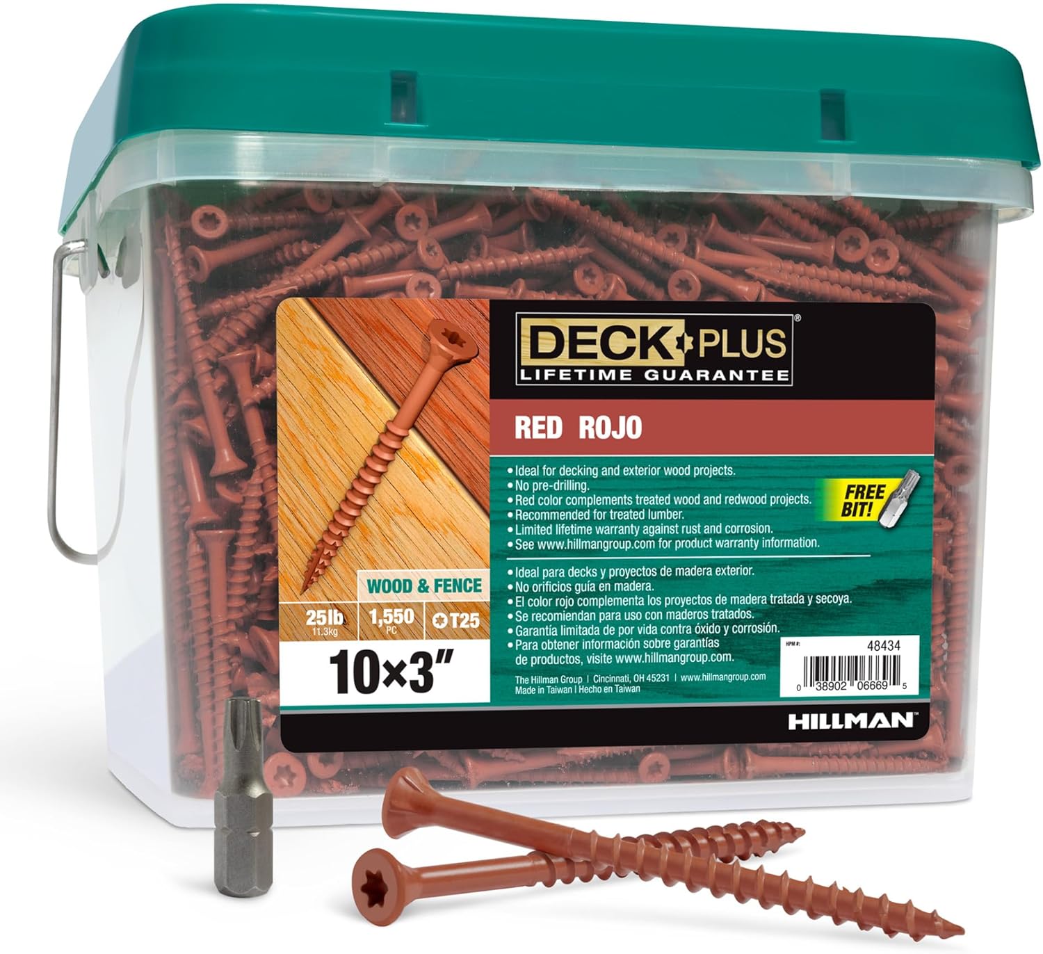 Deck Plus 3 Inch Epoxy Coated Exterior Wood Screws for Durability