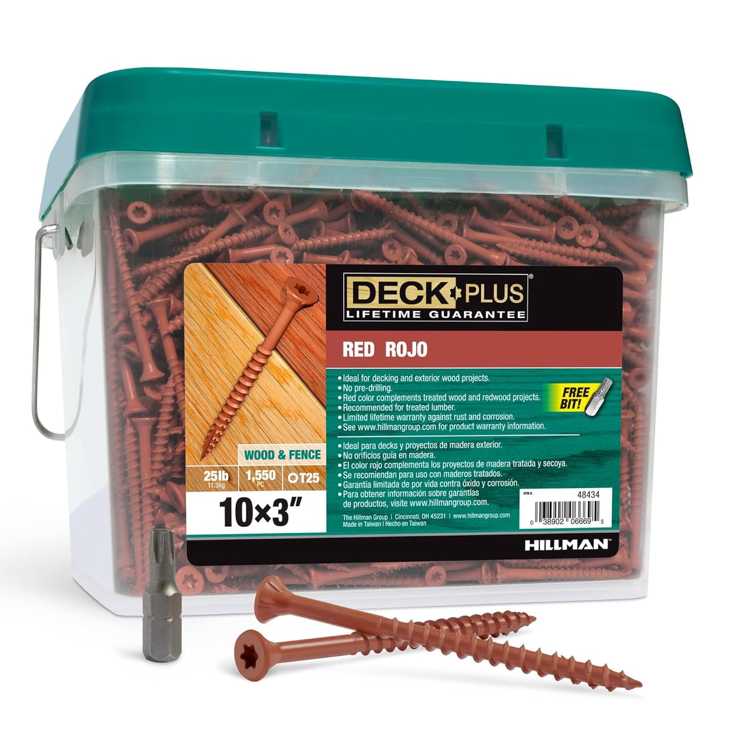 Deck Plus 3 Inch Epoxy Coated Exterior Wood Screws for Durability