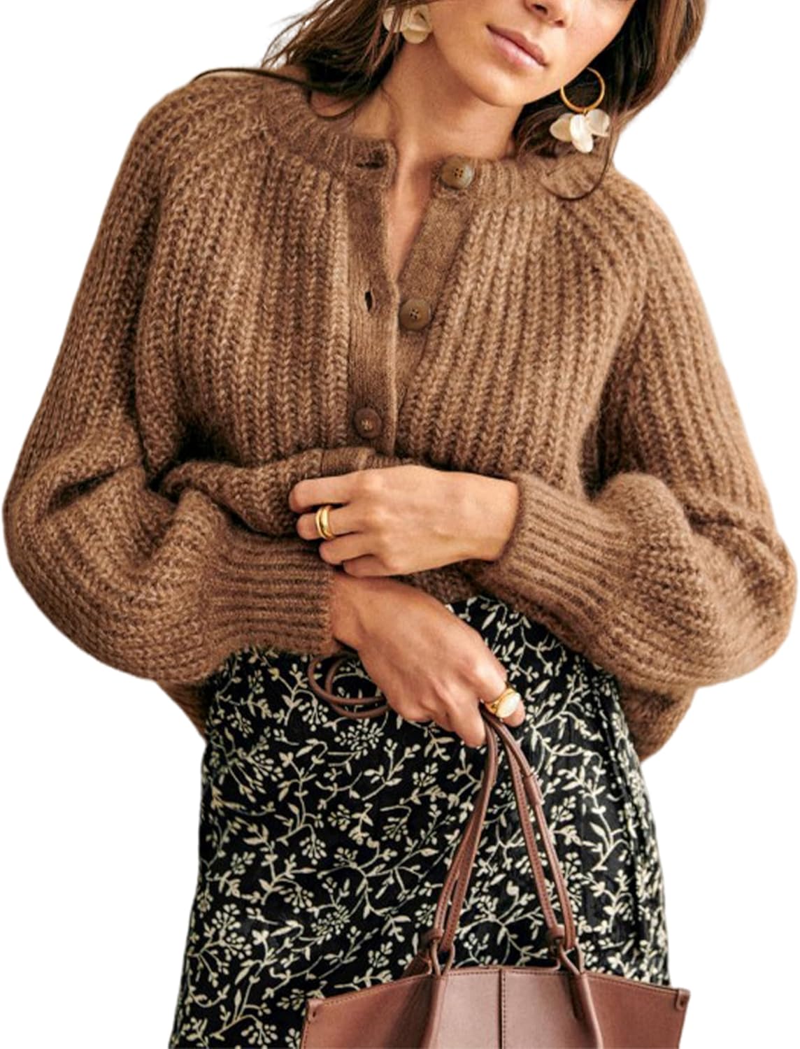 Bianstore Women's Casual Long Sleeve Cardigan Sweater Knit Outwear