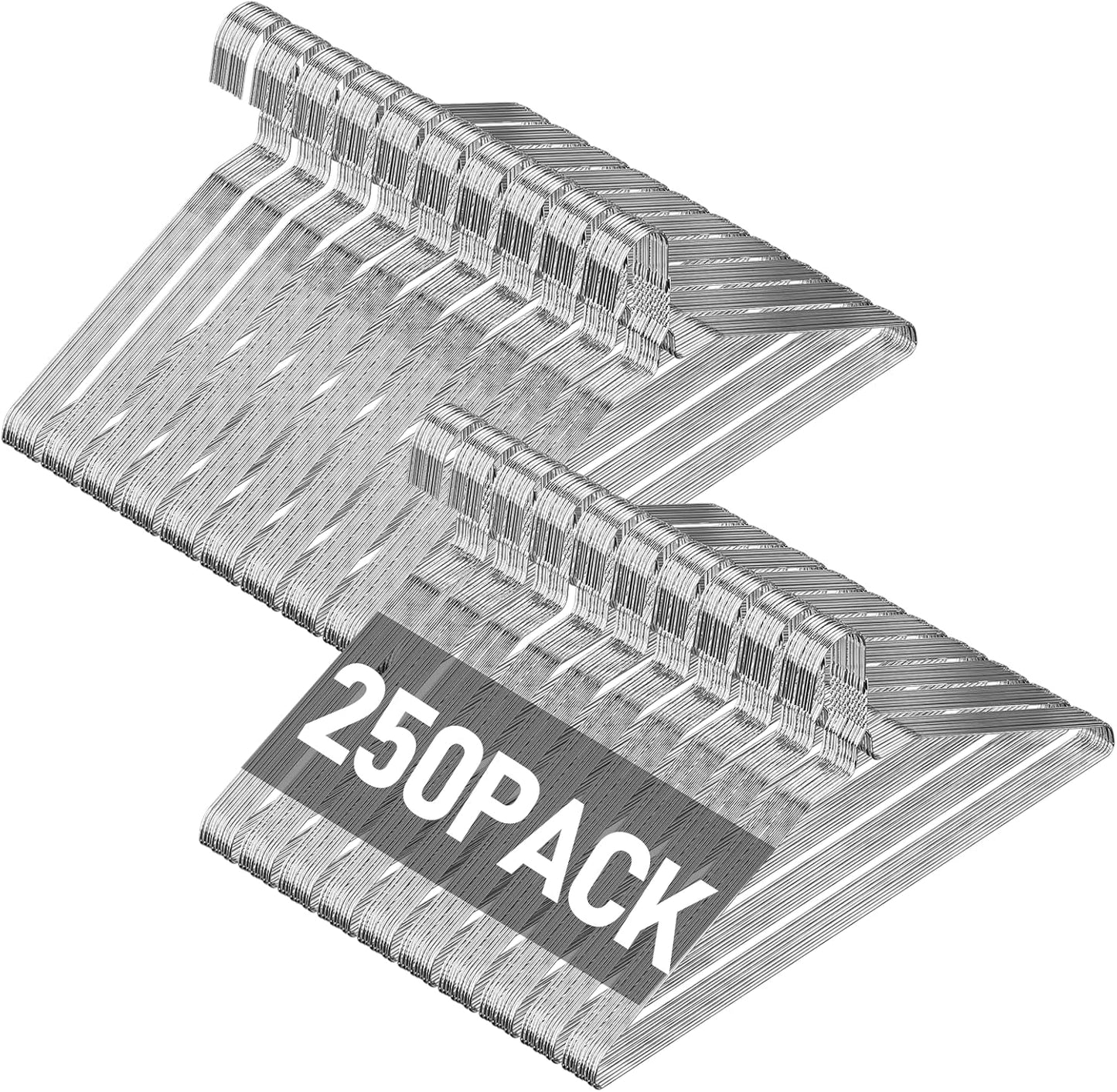 Wire Metal Clothes Hangers Bulk 250 Pack for Space Saving Needs