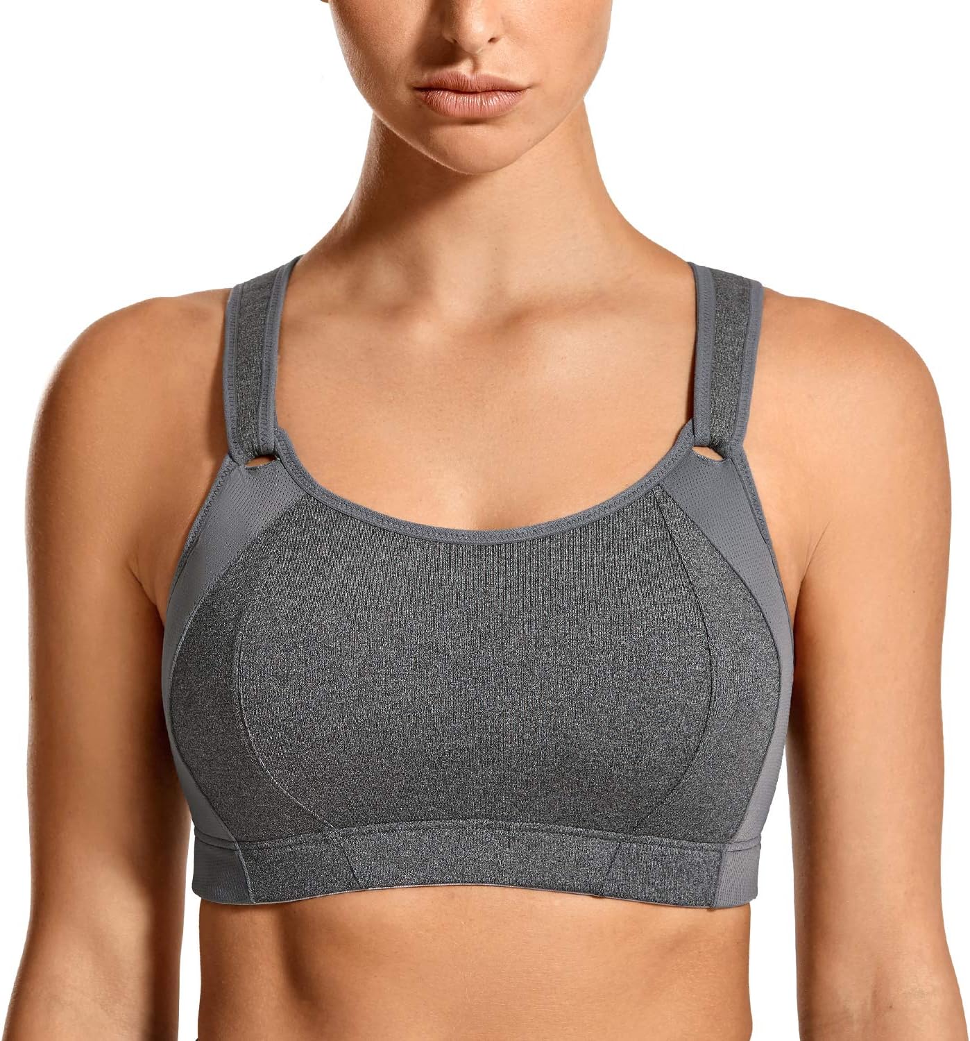 SYROKAN Women's Sports Bra High Impact Adjustable Supportive Fit