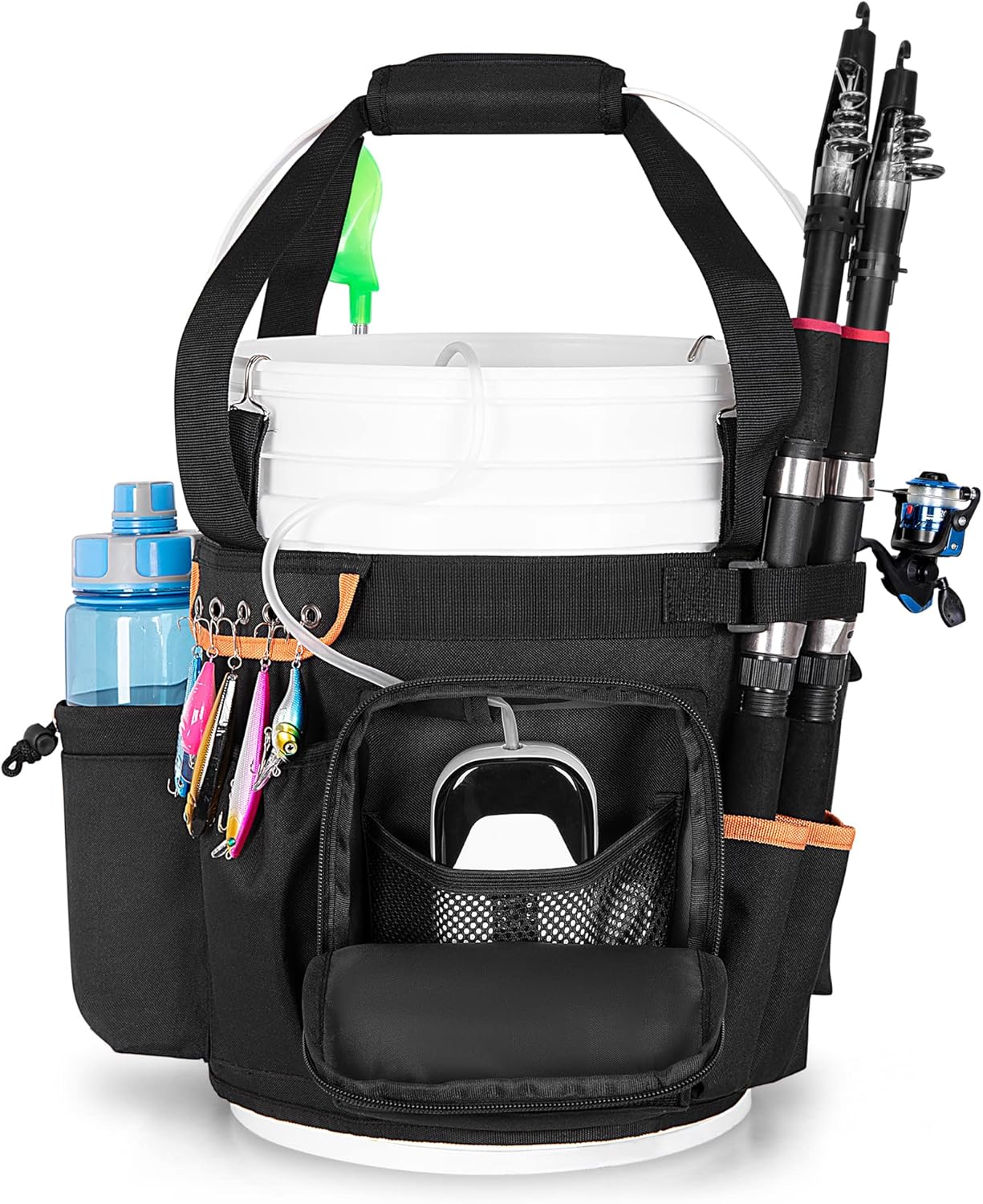 GOBUROS Fishing Organizer: Buckle, Rod Holder, Multi-Pockets