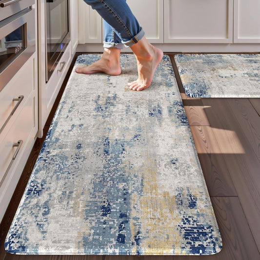 LEEVAN Kitchen Mats Cushioned Anti Fatigue Set of 2 for Comfort