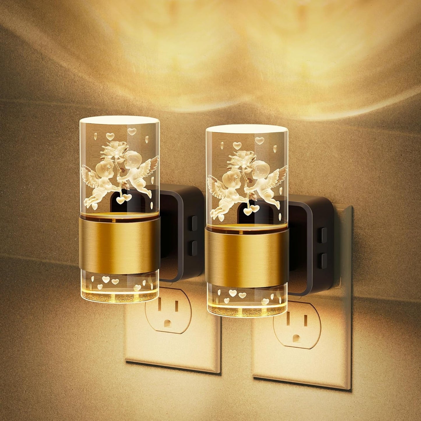 JandCase Night Lights Plug into Wall with Adjustable Brightness