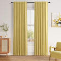 Guken Yellow Blackout Curtains 84 in Length - Full Room Darkening