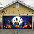 Halloween Garage Door Decorations with Skull Design - 7x16 ft spooky