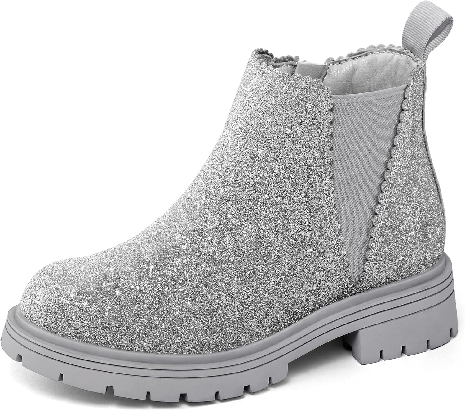 K KomForme Girls Ankle Boots with Side Zipper for Kids