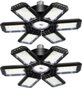 2 Pack Garage Light 200W 20000LM 6500K LED Shop Lights - Bright