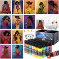 12 Set Paint and Sip Kit for Adults with Pre Drawn Canvas