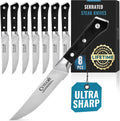 Cutluxe Steak Knives Set of 8 - Premium Serrated Knives