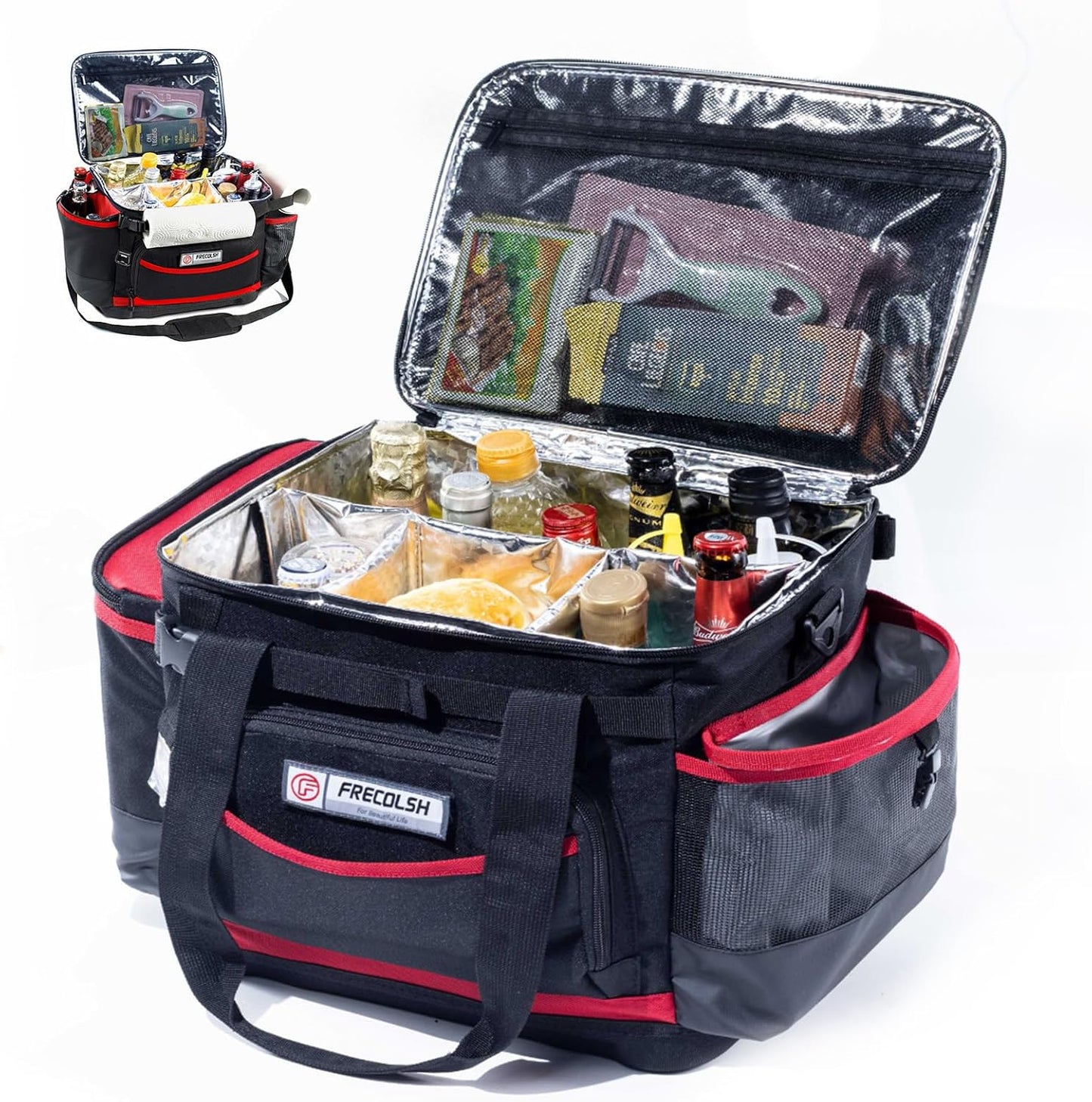 Large Grill Caddy with Lid for BBQ and Outdoor Essentials