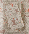 Comfort Spaces Cotton Flannel Sheets Twin Size - Warm Taupe Woodland