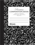 Composition Book Wide Ruled 100 Sheet Black Marble - Durable Notebook