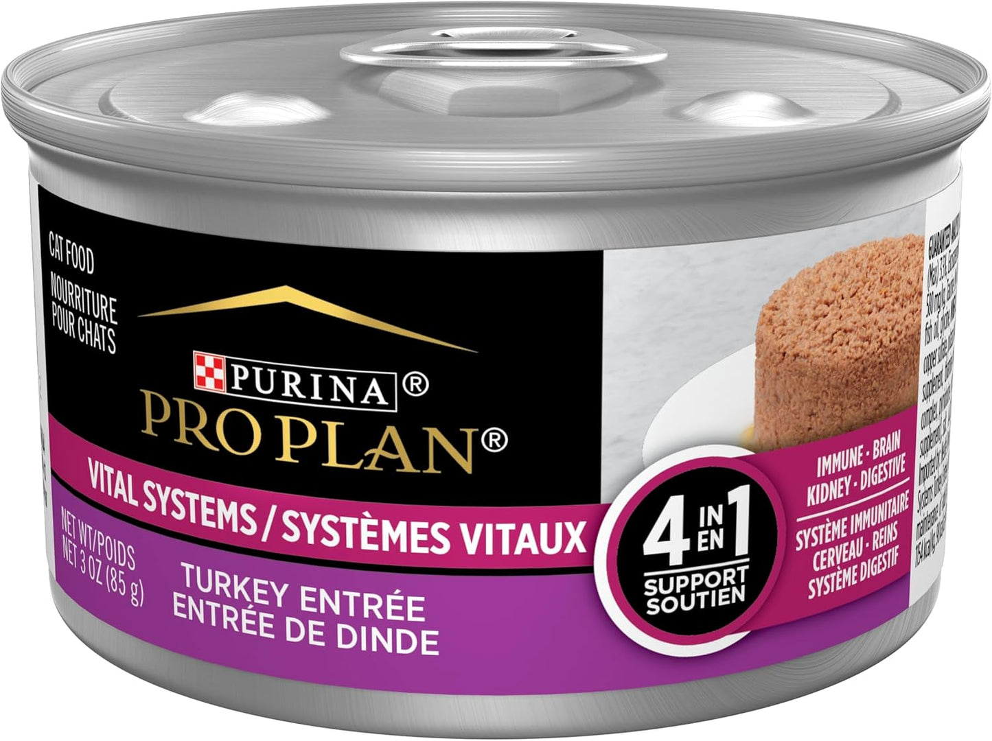 Purina Pro Plan Vital Systems Turkey Wet Cat Food Pate 4-in-1