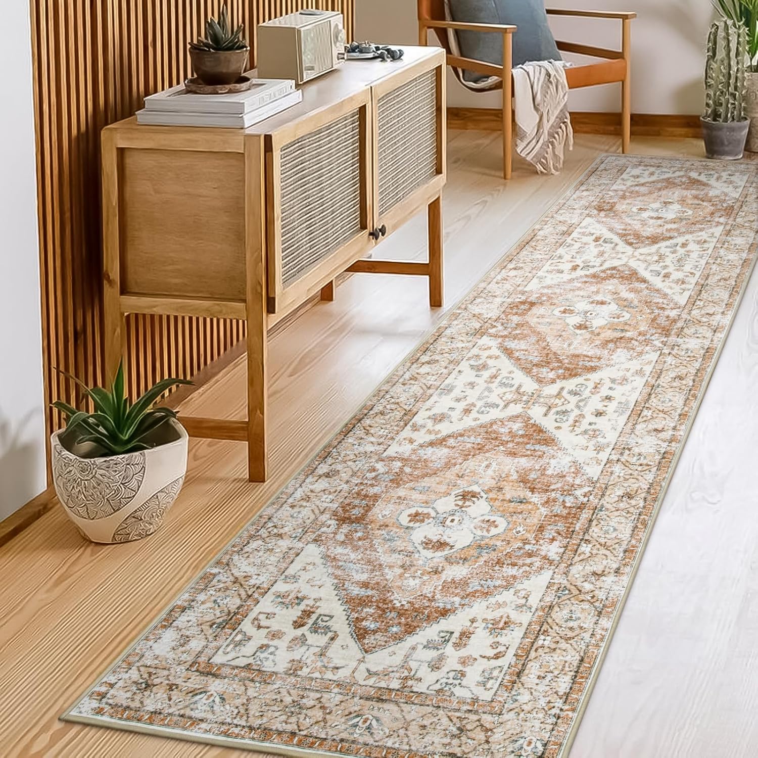 Lahome Boho Carpet Runners for Hallway 2x10 Non-Slip Rug