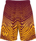 Zubaz Men's 7 in Inseam Shorts in Vibrant Camo & Zebra Fade
