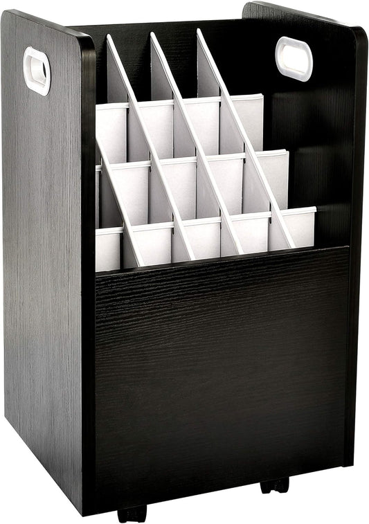 Adir Blue Print Storage Organizer - Mobile Roll File Cart (20 Slots)