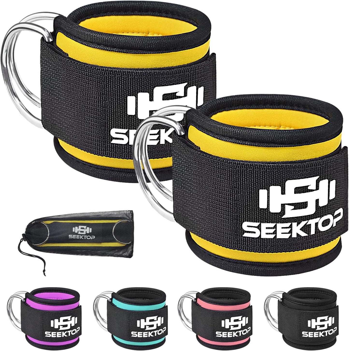 Seektop Padded Ankle Straps - Max Comfort for Leg Day!