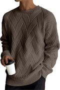 HOTake Men's Crewneck Sweaters Casual Textured Pullover - Warm Comfort