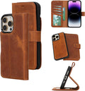 BLACKBROOK Leather Wallet Case for iPhone 15 Pro Max - MagSafe Ready