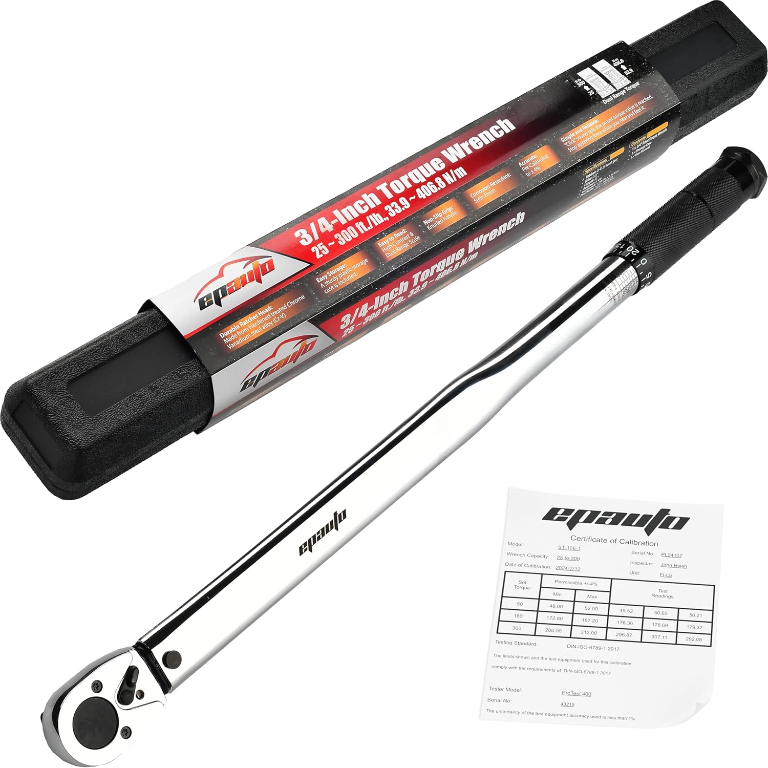 EPAuto 3/4-Inch Torque Wrench for Precision and Durability