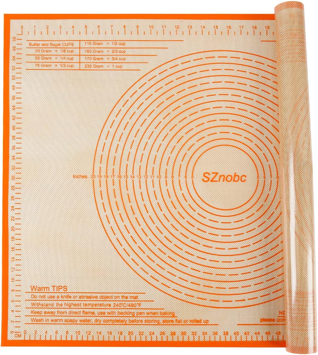 Silicone Pastry Mat 34ft' x 26ft' for Baking and Dough Rolling
