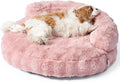 EHEYCIGA Medium Dog Bed with Fluffy Faux Rabbit Fur Design