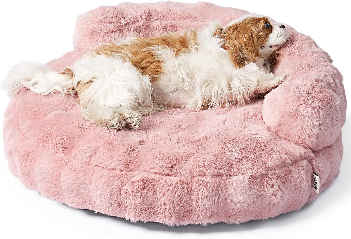 EHEYCIGA Medium Dog Bed with Fluffy Faux Rabbit Fur Design