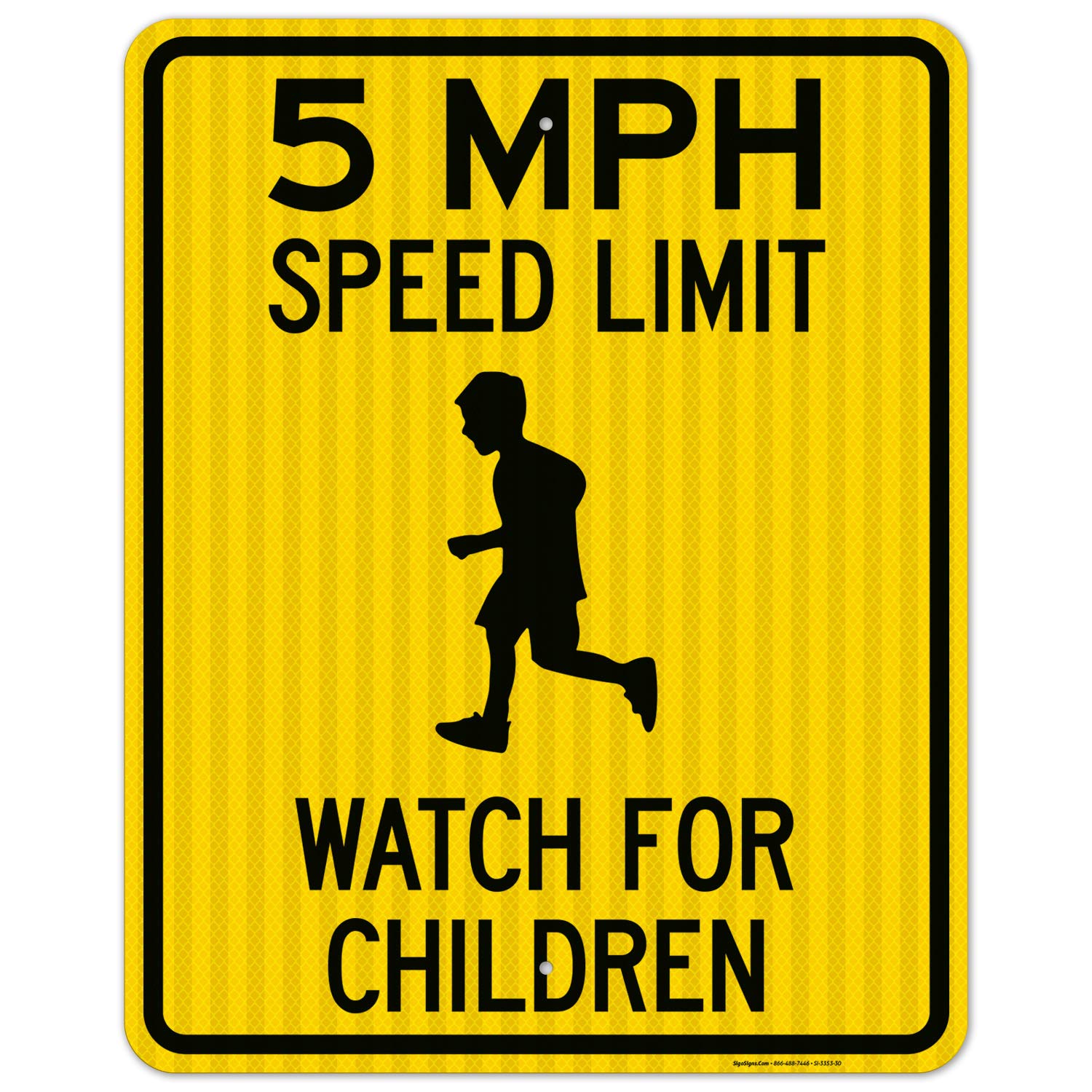 5 MPH Speed Limit Watch for Children Sign - Durable Traffic Sign