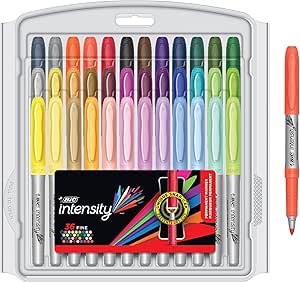 BIC Intensity Permanent Markers Fashion Fine Point Assorted Colors