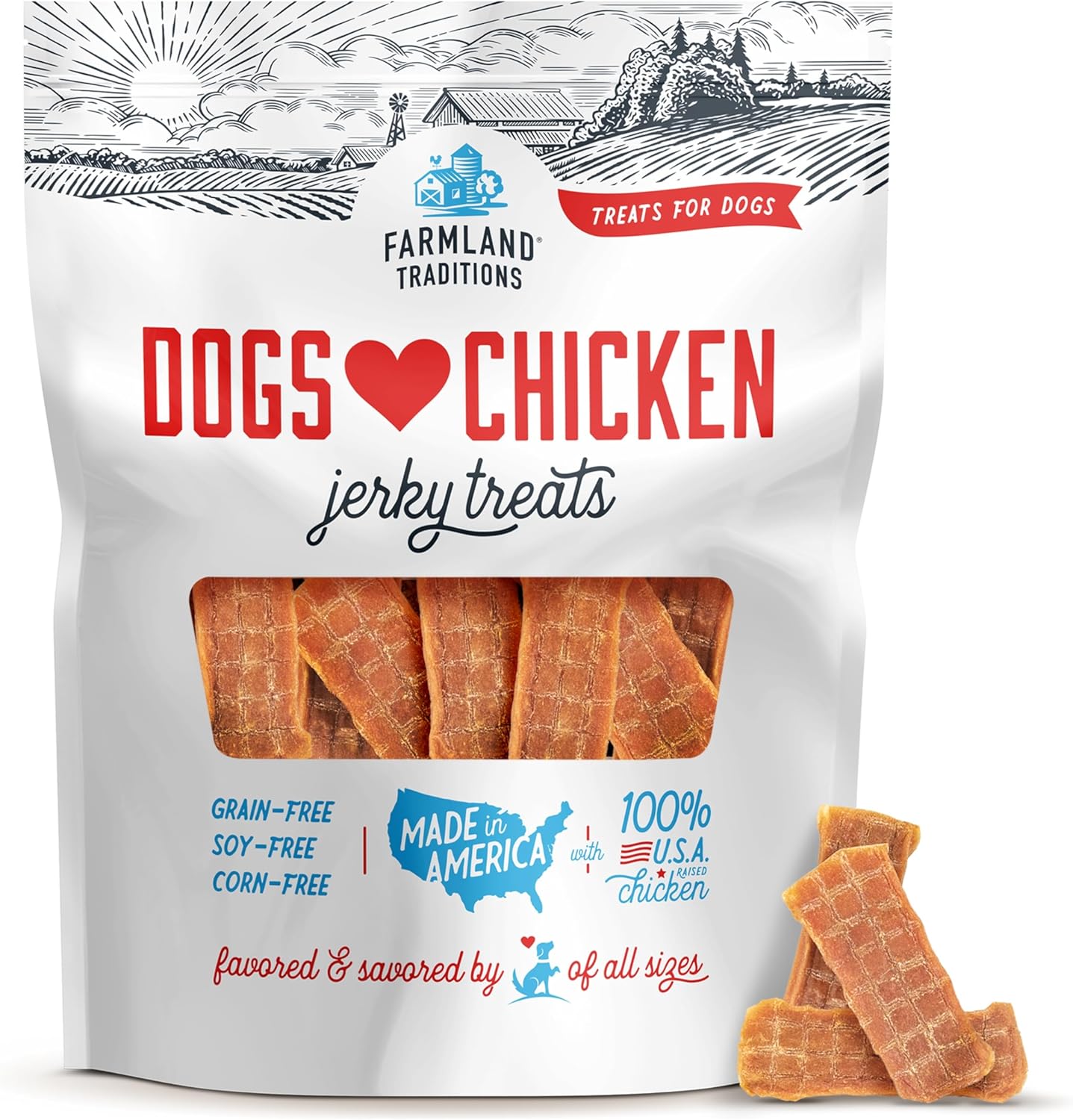 Filler Free Dogs Love Chicken Premium Jerky Treats for Dogs