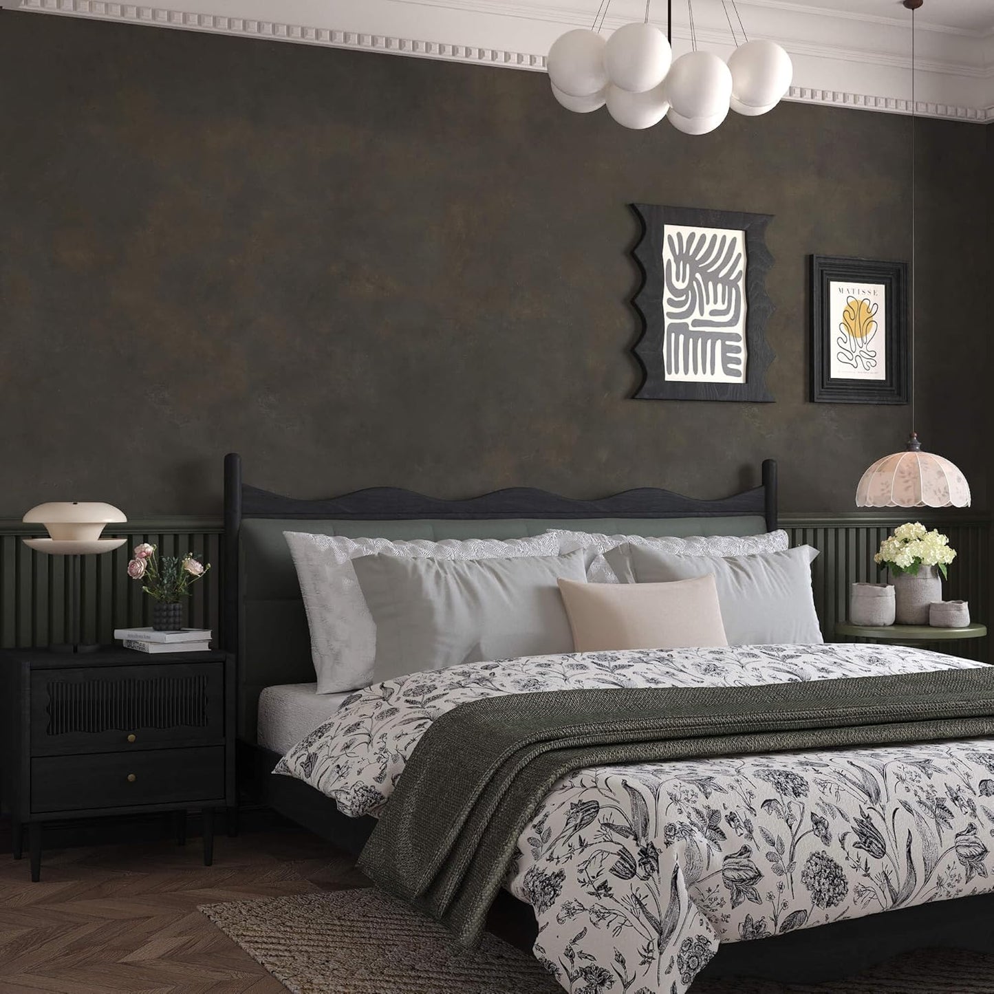 Wide Dark Tan Grey Concrete Wallpaper Peel and Stick for Walls