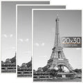 20x30 Picture Frame White 3 Pack - Scratch-Proof Poster Frames