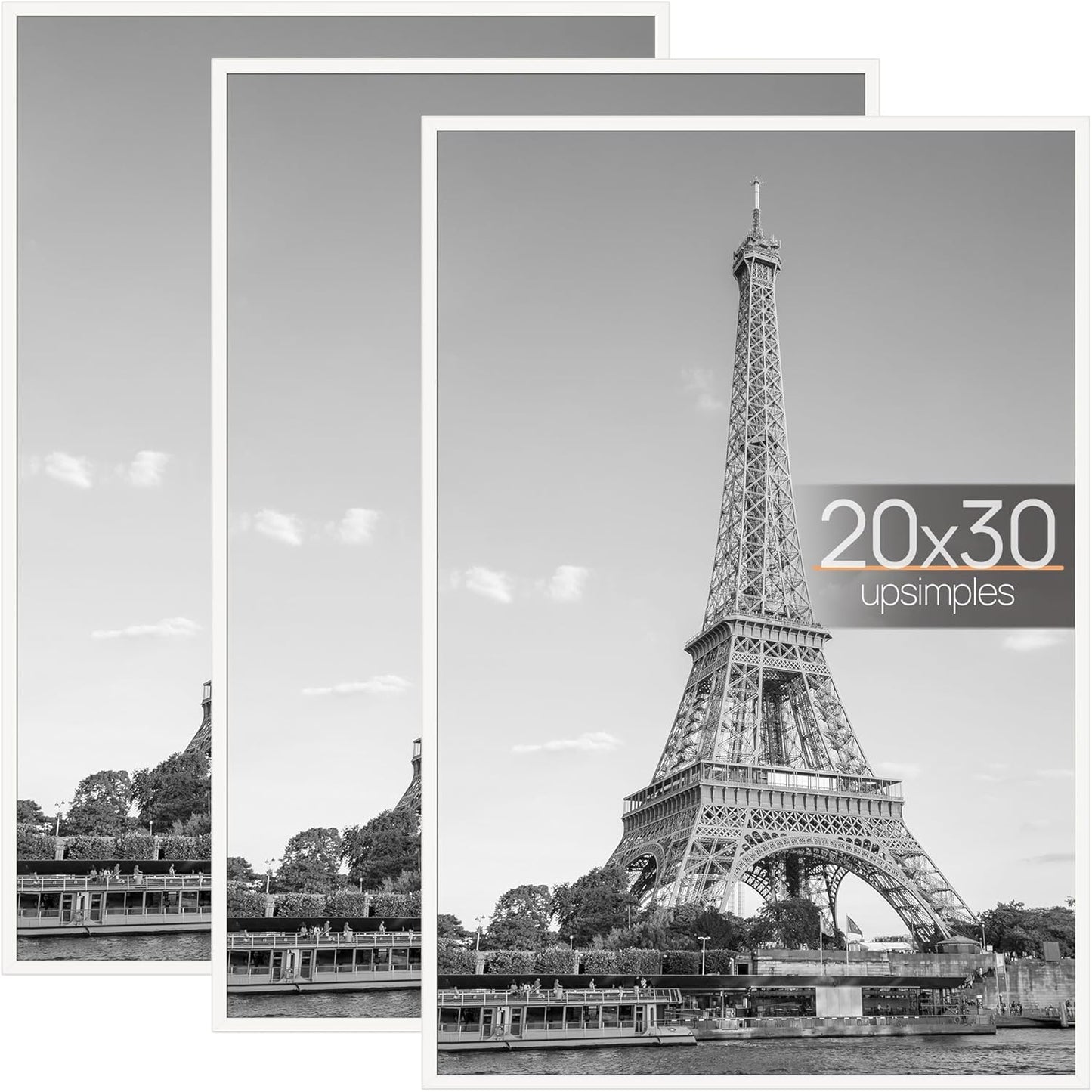 Upsimples 20x30 Picture Frame Set - Modern Scratch-Proof Design