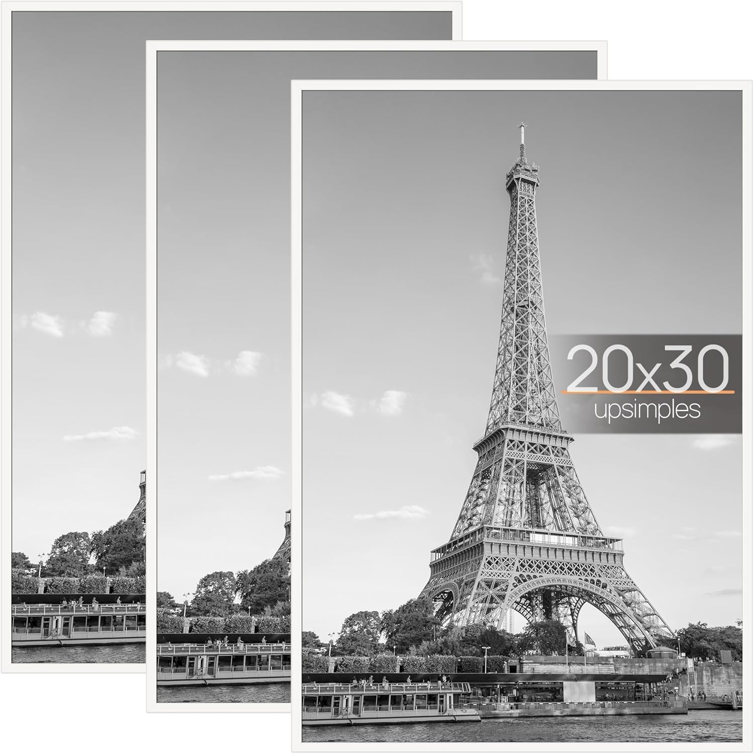 Upsimples 20x30 Picture Frame Set - Modern Scratch-Proof Design