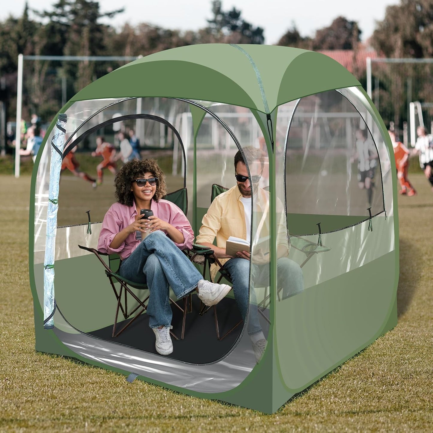 Clear Dome Popup Tent - Weatherproof & Versatile