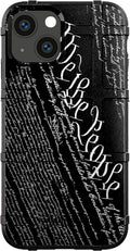 We The People Black Inverted Constitution iPhone 12 Mini Case - Rugged